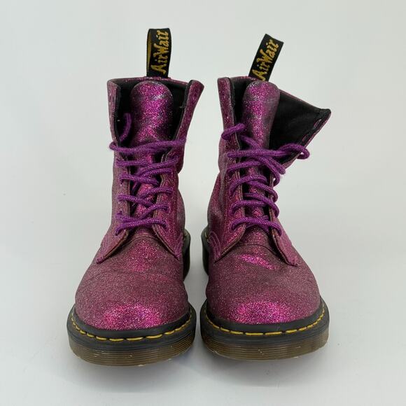 Dr Martens 1460 Pascal Glitter Rare Ankle Sparkly Disco Boots US 6 UK 4 EU 37 - Picture 3 of 9